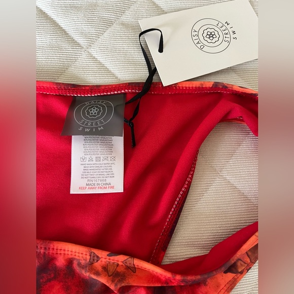 Daisy Street brand bikini bottom bright orange and red colors - Picture 11 of 15